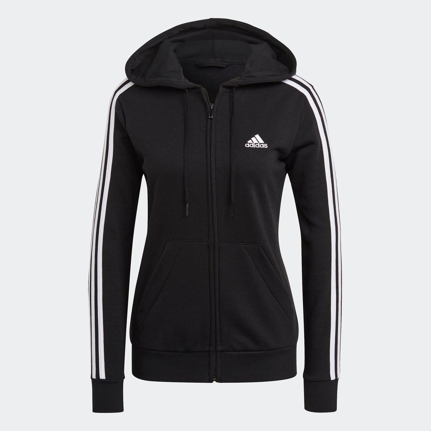 Women's adidas Essentials French Terry 3-Stripes Full-Zip Hoodie